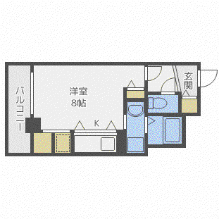 BLANCNOIR N13.EXE(ワンルーム/3階)の間取り写真