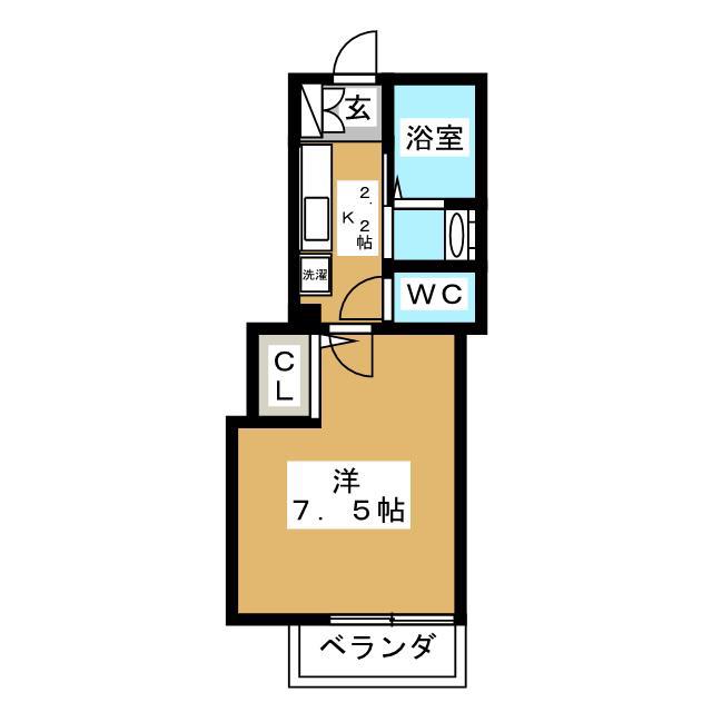フロンティア(1K/3階)の間取り写真