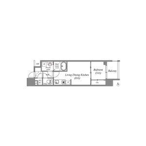 ARTIZA瓦屋町I(1LDK/6階)の間取り写真