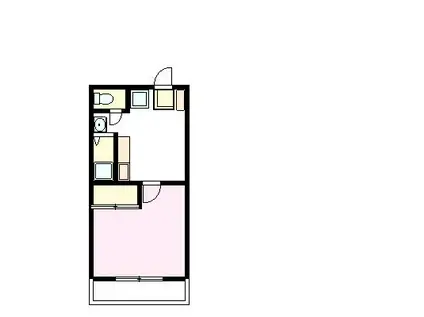 ハイツ北斗(1K/2階)の間取り写真