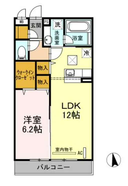 ペアハピネス 1階階 間取り