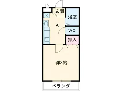 パールマンションI(1K/1階)の間取り写真