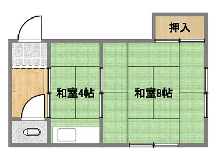 泉南マンション(2K/2階)の間取り写真