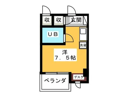 TS GARDEN都筑ふれあいの丘II(ワンルーム/5階)の間取り写真