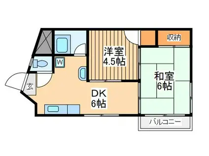 マルトミ渡田向町(2DK/3階)の間取り写真