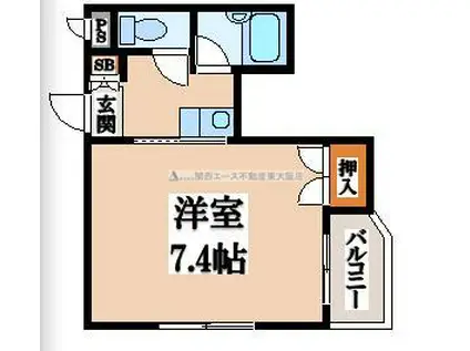 エンゼルハイツ小阪本町(1K/2階)の間取り写真