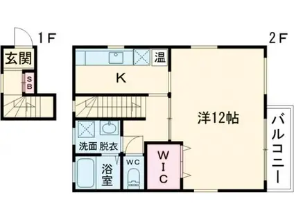 はるはなアパートメント京都山ノ内(1K/2階)の間取り写真