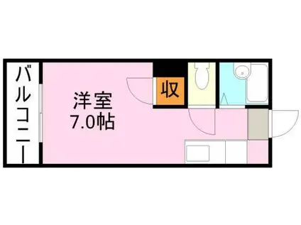 アビターレ新屋敷(ワンルーム/1階)の間取り写真