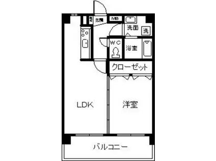 レークサイドSK(1LDK/4階)の間取り写真