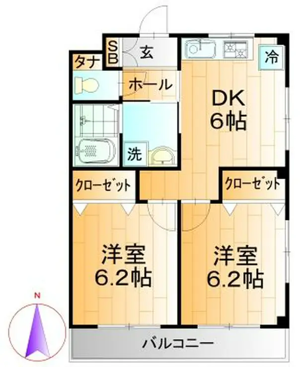 ノールカーサ 2階階 間取り