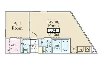 RARE代々木 レアヨヨギ(1LDK/2階)の間取り写真