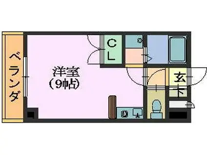 サクセス川原(ワンルーム/3階)の間取り写真