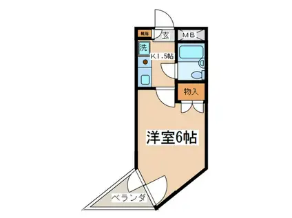 セントヒルズ橋本(1K/4階)の間取り写真