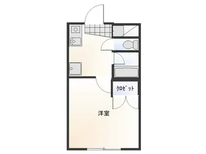 ケイエスレジデンス(1K/3階)の間取り写真