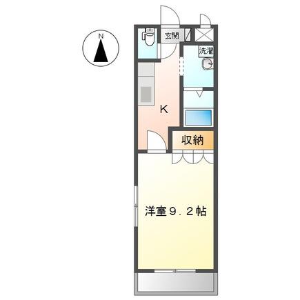 プラッツハウス(1K/1階)の間取り写真