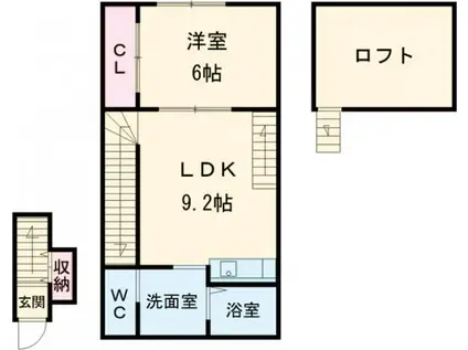 SEPTIEME (1SLDK/2階)の間取り写真