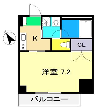 ARCADIA(1K/2階)の間取り写真