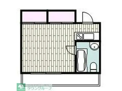 シャイン元住吉(ワンルーム/3階)の間取り写真