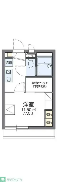 レオパレスインターセクション 1階階 間取り