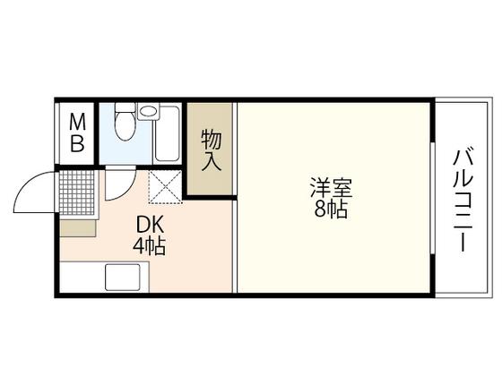 ベルメゾン田方(1K/2階)の間取り写真