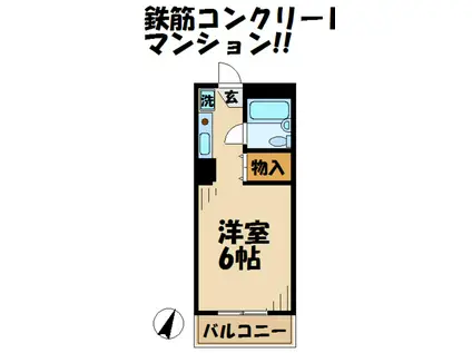 ストークレジデンスナカザワ(1K/3階)の間取り写真