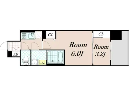 ソルテラス京都西院 STATION SIDE(2K/1階)の間取り写真