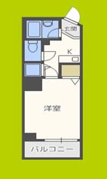 TATディナスティ西本町(1K/6階)の間取り写真