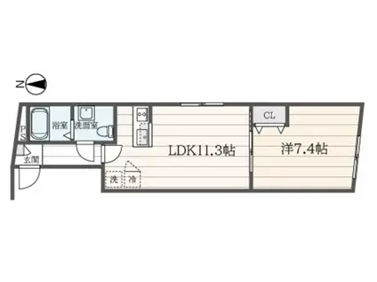 A LATO 西大井(1LDK/5階)の間取り写真