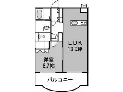 パークレジデンス(1LDK/3階)の間取り写真