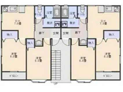 フォレスト北山 B(2DK/1階)の間取り写真