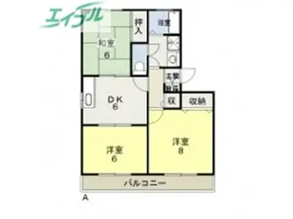 クレセント中仙道(3DK/2階)の間取り写真