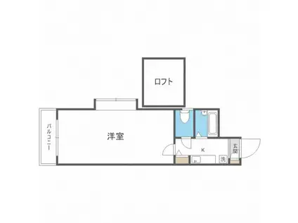 エール博多(1K/5階)の間取り写真