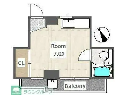 パールハイツ鈴木(ワンルーム/4階)の間取り写真