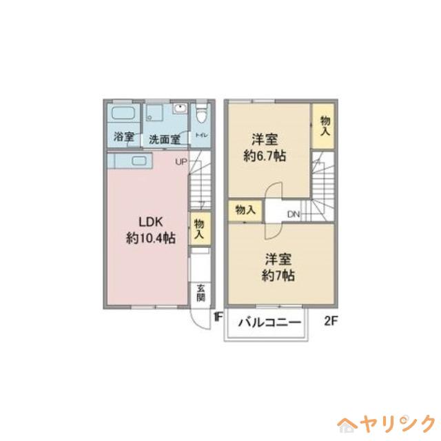 アプトエーデルワイス(2LDK/1階)の間取り写真