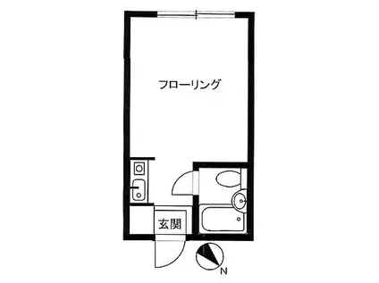フリーポートビル(ワンルーム/3階)の間取り写真