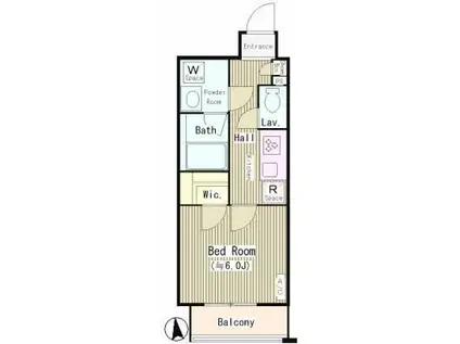 LE CIEL MS(1K/1階)の間取り写真