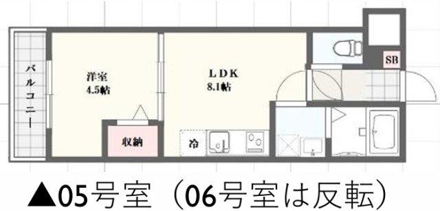 アーバンコート加古川(1LDK/1階)の間取り写真