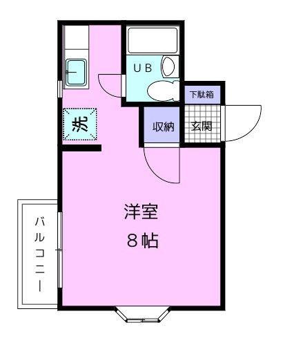 コーポホワイト名草(1K/2階)の間取り写真
