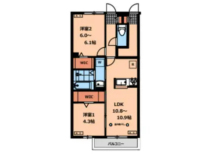 CELESTE(2LDK/1階)の間取り写真