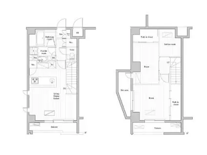 レジデンス桜新町ガーデン(2SLDK/1階)の間取り写真