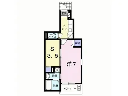 MS SQUARE A(1SK/1階)の間取り写真