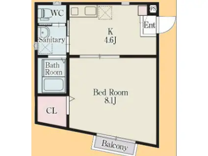 セレステ志木 C棟(1K/1階)の間取り写真