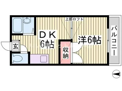 CARANDACHE(1DK/1階)の間取り写真