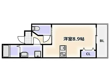 ロイヤルフィオーレあびこ(ワンルーム/5階)の間取り写真