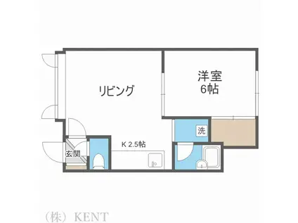 フォーサイト壱番舘(1LDK/3階)の間取り写真
