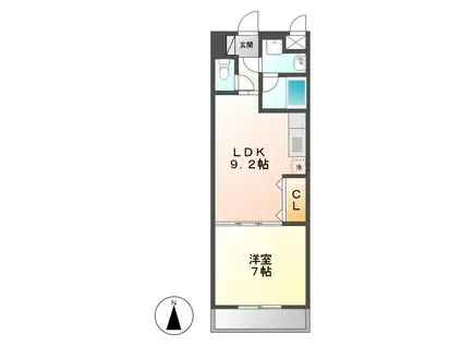 エクセレントガーデン(1LDK/5階)の間取り写真