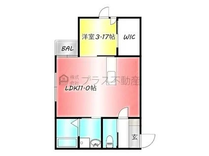 ウェルフォアシアン(1LDK/2階)の間取り写真