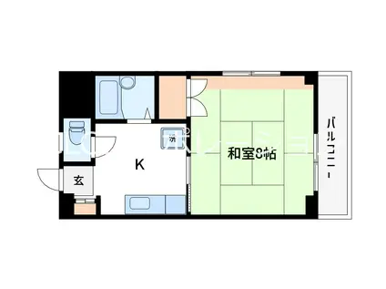エクセレント泉(1K/1階)の間取り写真