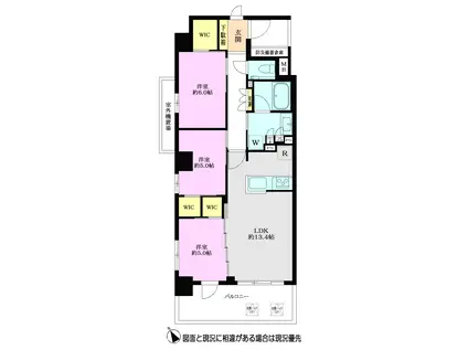 エクセレントシティ志木THE GRAN(3LDK/3階)の間取り写真