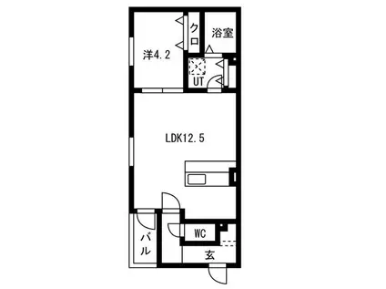 BC大金(1LDK/1階)の間取り写真